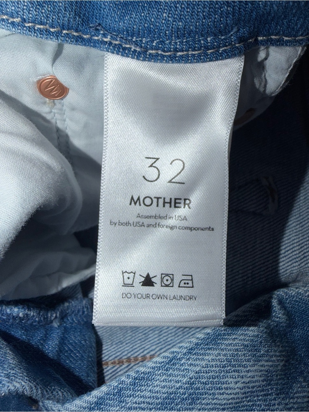 Mother Jeans Women's High Waisted Looker Ankle Fray Jeans Deep Breaths Size 32 - Picture 8 of 13